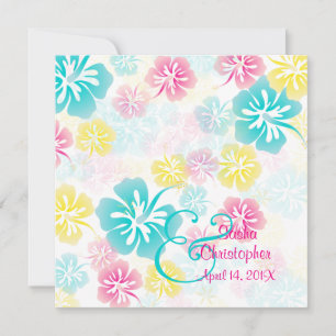 Vintage/Leis/Luau/hibiscusWedding Invitations
