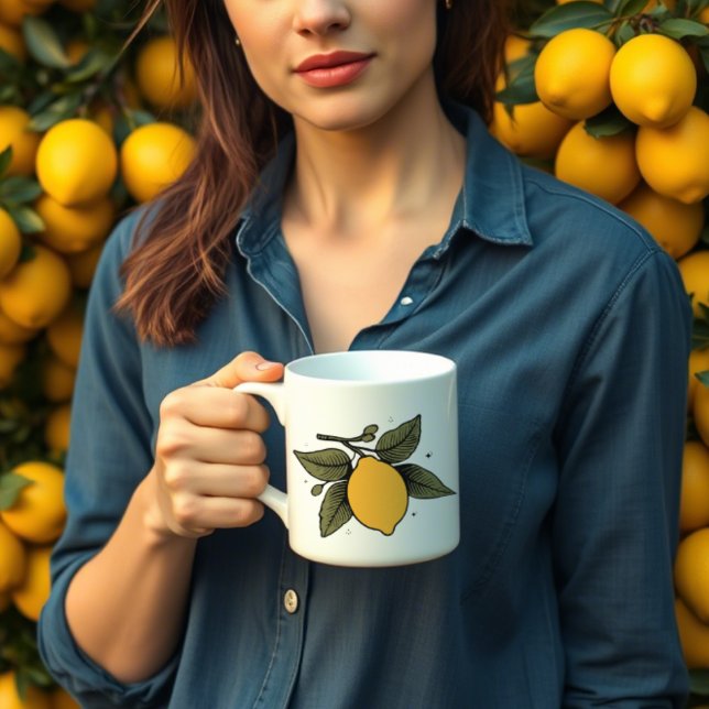 Vintage lemon botanical fruit coffee mug (Creator Uploaded)