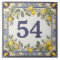 Vintage Lemon Door House Number Plate Plaque Sign