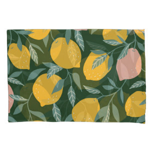 Vintage Lemon Fruit Seamless Pattern Pillowcase
