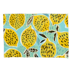 Vintage Lemon: Hand-Drawn Seamless Pattern Pillowcase