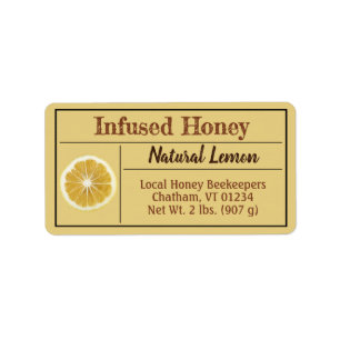 Vintage Lemon Infused Honey Gold Label