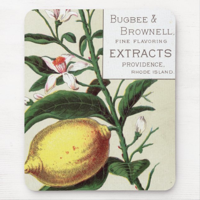 Vintage Lemon Mouse Pad (Front)