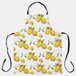 Vintage lemon pattern apron
