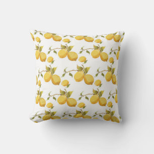 Vintage lemon pattern cushion