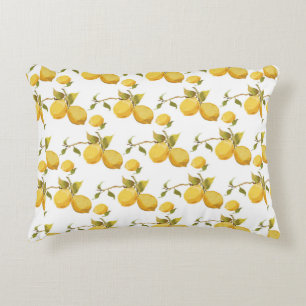 Vintage lemon pattern decorative cushion