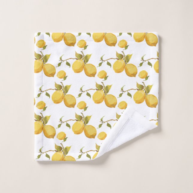 Vintage lemon pattern wash cloth (Wash Cloth)