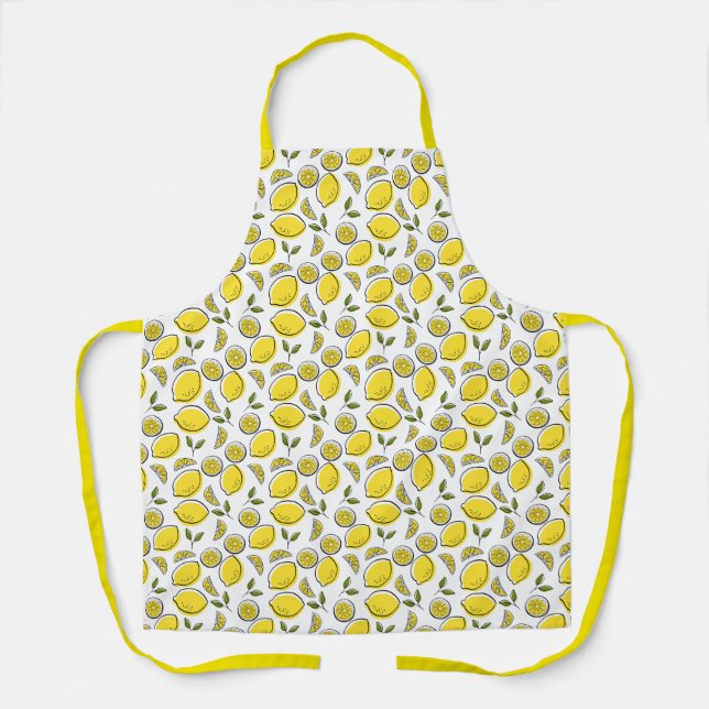 Vintage Lemon Print Apron (Front)