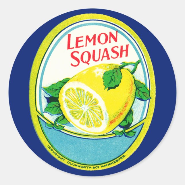Vintage Lemon Squash Label (Front)