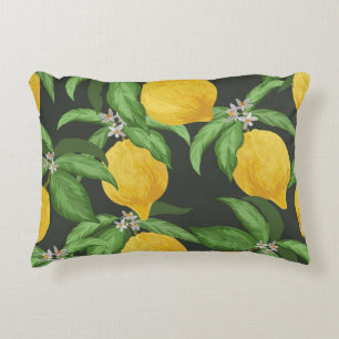Vintage Lemon Tropical Pattern Decorative Cushion