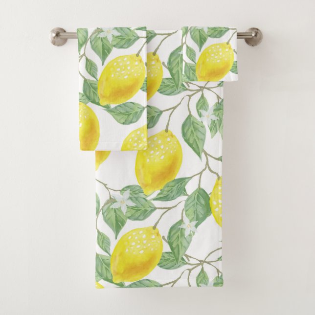 Vintage Lemon Vines Towel Set (Insitu)