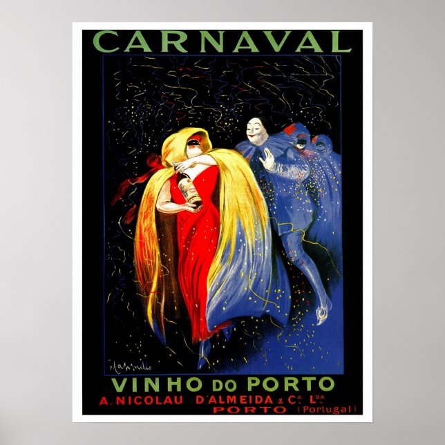 Vintage Leonetto Cappiello carnival porto ad Poster (Front)