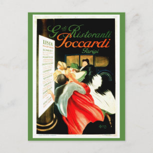 Vintage Leonetto Cappiello Italian Restaurant Postcard