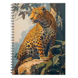 Vintage Leopard Art Notebook