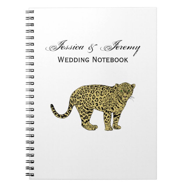 Vintage Leopard Cheetah Spotted Cat Drawing Notebook (Front)