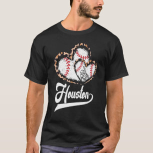 Vintage Leopard Houston Texas Pride Houston Strong T-Shirt