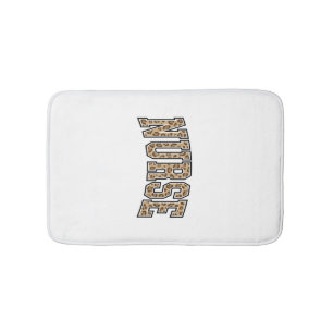 Vintage Leopard Nurse Varsity Shirt Design_1 Bath Mat