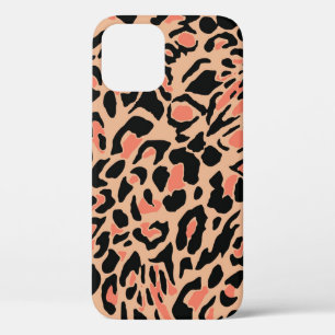 Vintage Leopard Pattern Design iPhone 12 Case