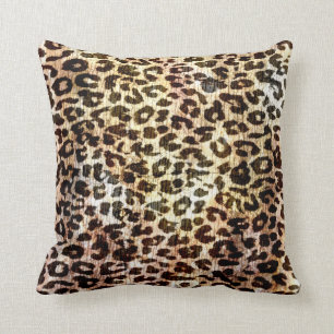 Vintage Leopard print skin Cushion