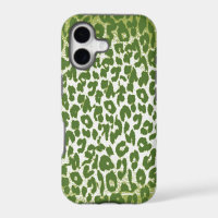 Vintage Leopard Print Skin Fur with Green