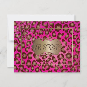 Vintage Leopard RSVPs require 5x7 invitations