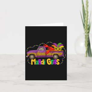 Vintage Leopard Truck Crawfish Jester Beads Funny Card