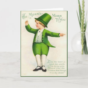 Vintage Leprechaun St Patrick's Day Card