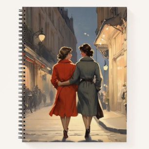 Vintage Lesbian Lovers Notebook
