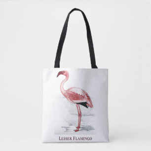 Vintage Lesser Flamingo Claude Gibney Finch Davies Tote Bag