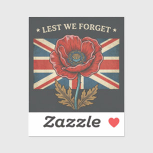 Vintage "Lest We Forget" Remembrance Day Poppy 