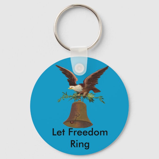 Vintage Let Freedom Ring Key Ring (Front)