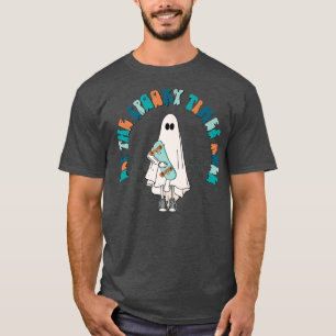 Vintage Let The Spooky Times Roll Ghost Halloween T-Shirt