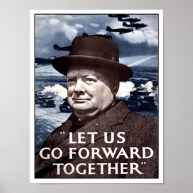 Vintage Let Us Go Forward Together Poster (Front)