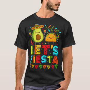 Vintage let's fiesta avocado and tacos cinco de T-Shirt