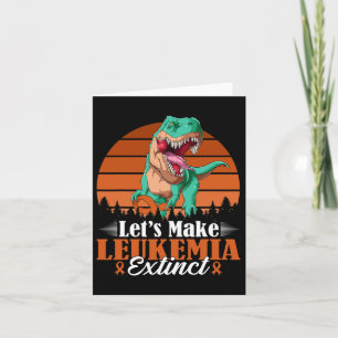 Vintage Let's Make Leukemia Extinct Dinosaur Sauru Card