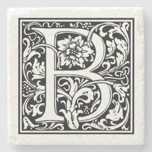 Vintage Letter "B" Stone Coaster