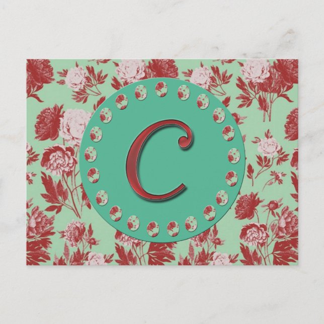 Vintage Letter C Postcard (Front)