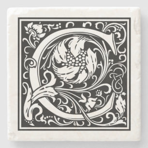 Vintage Letter "C" Stone Coaster