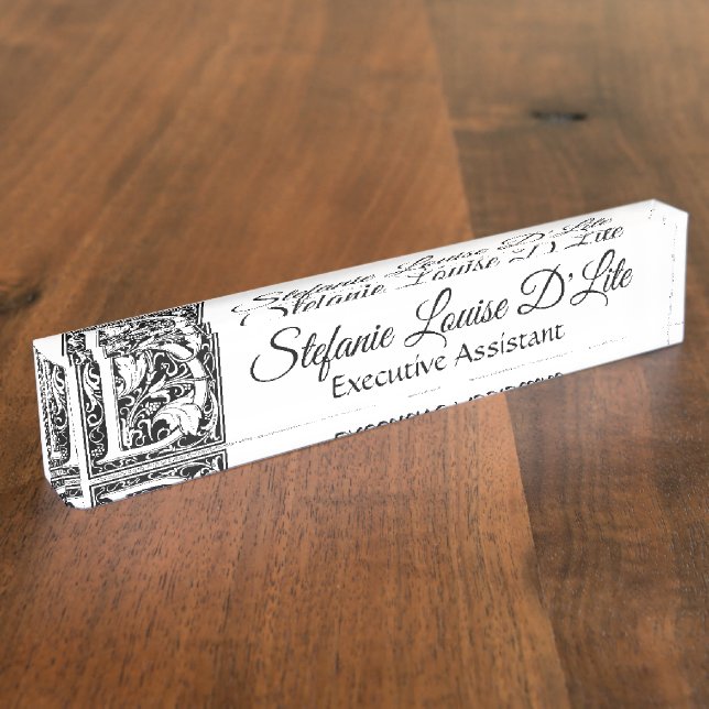 Vintage Letter "D" Nameplate (Side)