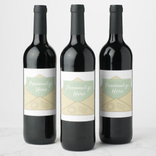 Vintage letter envelope mail announcement wine label