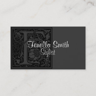 Vintage Letter "F" Business Card