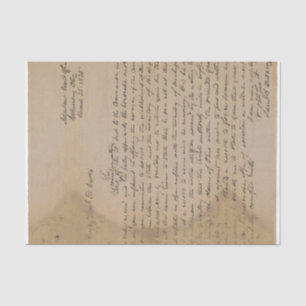 Vintage Letter Handwriting Script Tissue Paper