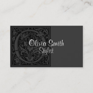 Vintage Letter "O" Business Card