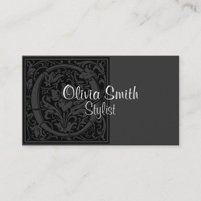 Vintage Letter "O" Business Card (Front)