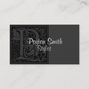 Vintage Letter "P" Business Card