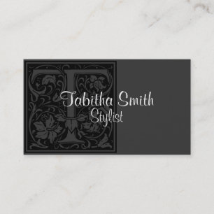 Vintage Letter "T" Business Card