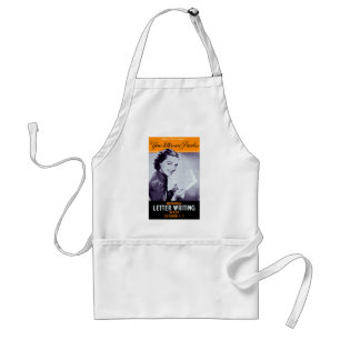 Vintage Letter Writing Standard Apron