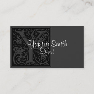 Vintage Letter "Y" Business Card