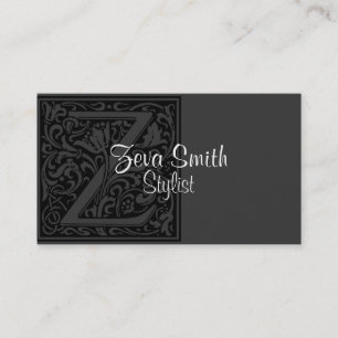 Vintage Letter "Z" Business Card
