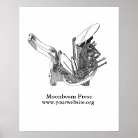 Vintage letterpress personalized Kelsey poster